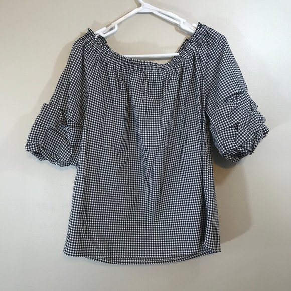 NWT Cactus Flower Gingham Embroidered Tunic Top - Picture 4 of 5